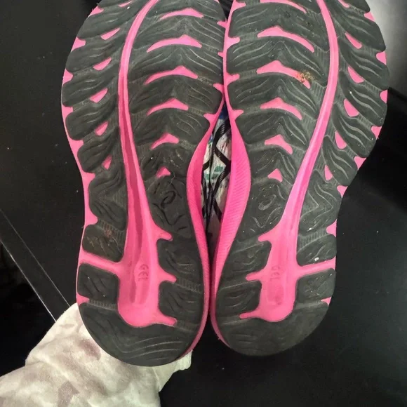 ASICS Women's Pink and Yellow Athletic Shoes - Picture 4 of 6